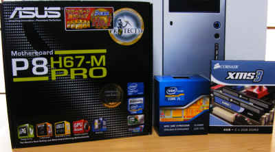 ASUSuP8H67-M PROv{CORSAIRuDDR3-2GB~2v
